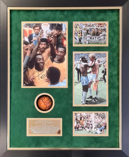 Pele 1970 World Cup Signed Montage